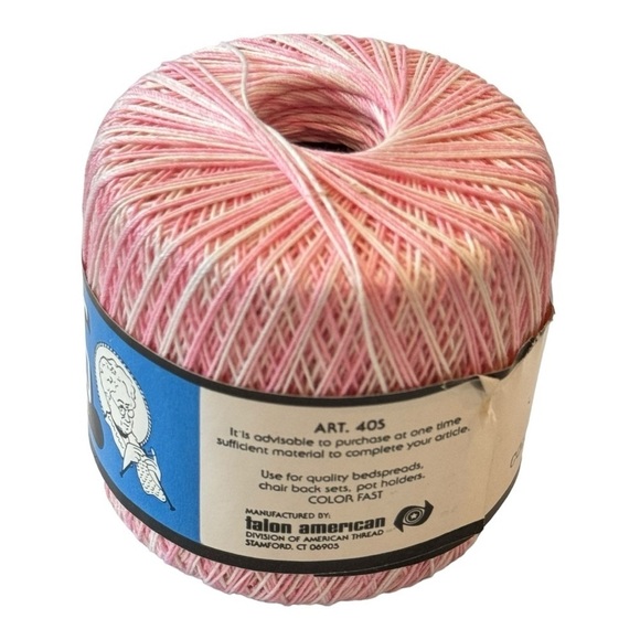 AUNT LYDIA’S Vintage Puritan Heirloom Crochet Thread Pink Cream 175 Yards NEW - Picture 2 of 5